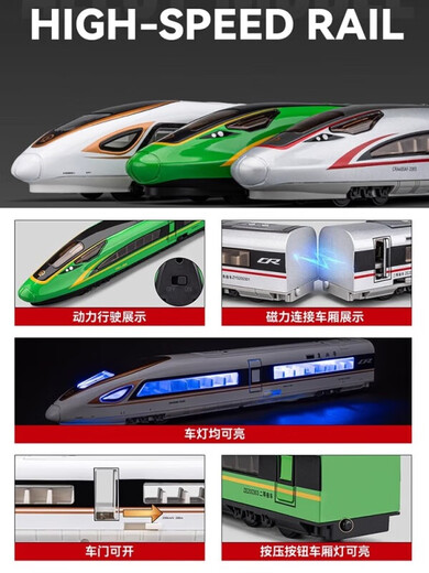 Chezhi (Che Zhi) Train à grande vitesse TOUEUX ALLIAGE FUXING EMU MODÈLE DE RÉLOCIRIÈRE CONTRÉTOLE ENFORME ÉLECTRIQUE DE SUBWOY