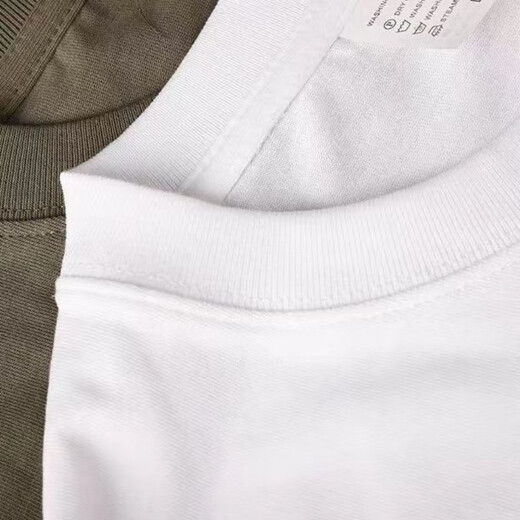 300 g de coton pur T-shirt à manches longues américaines lourdes pour les hommes et les femmes Lyer intérieur de base de base de couleur unie de base de base blanc à manches longues à manches longues 300g lourde suggère 90-120jin [Jin est égal à 0,5 kg]