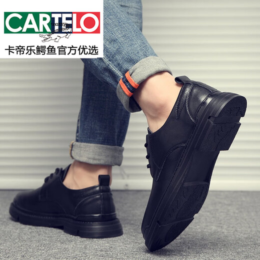Cartelo Martin Boots Men's Spring y Autumn 2025 Shoes de moda zapatos de cuero informales de techo