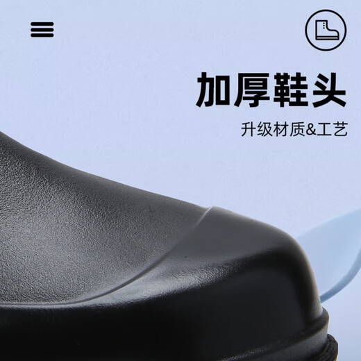 Rutsch nicht rutschfeste wasserdichte kurze Röhrchen Außenstiefel Chelsea Short Stiefel Wasserschuhe Regenstiefel plus Samt warme schwarze einschicht 42 41/42