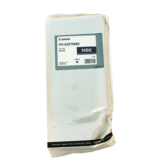 佳能原装PFI-8107/8207墨盒 IPF671 771 681 781 786绘图仪 PFI-8207MBK粗面黑 300ml