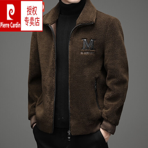 Piercadan pellet sheep shearing men's wool coat fur integrated short lamb wool jacket men's jacket trend 20121 gray 170 suitable for 100 to 120 Jin [Jin equals 0.5 kg]