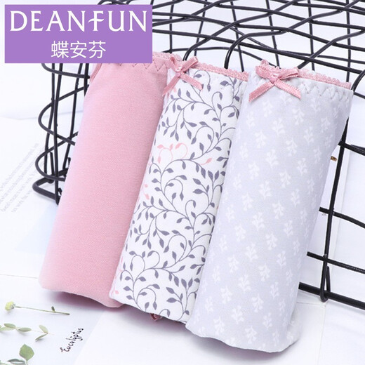 
Die Anfen 4-pack underwear for women, cotton sweet ladies, high waist belly-closing lace shorts for women, 13118 13118 solid color + floral + floral + print XXL (2 feet 4-2 feet 6)