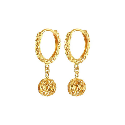 Liuguifu Jewelry Yellow 18K Gold Earrings Hydrangea Fashion Stud Earrings for Women EK0200019