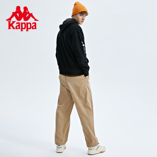 Kappa pullover hoodie men's autumn sports sweatshirt casual letter jacket K0C52MT71 black-990L