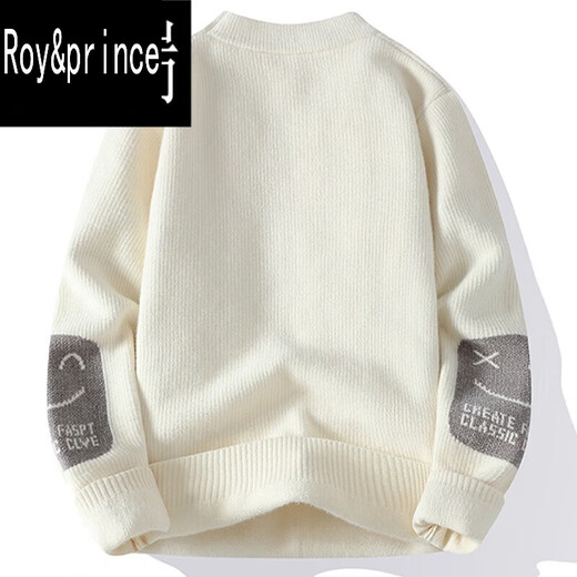 Prince Roy / Roy / Prince Sweater Men's Round Coul Plus Velvet Tapover Base Shirt Trendy Brand Brand Sweater Veste Men's's Pull R691 Gris foncé plus Velvet XL (environ 125-140 Jin [Jin est égal à 0,5 kg] peut être usé)
