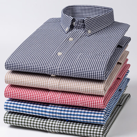Yunting New Pure Cotton Plaid Shirt Herren-Langarm-Modegeschäft Casual Atmable-Hemd Britisch-Style 18-687 3xl/43