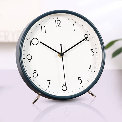 The Story of Time Desktop Desktop Clock Living Room Home Fashion Sitting Clock Simple Modern Table Clock Ornament Stand and Hang Dual-Purpose 2823-Sapphire Blue Stand and Hang Dual-Purpose