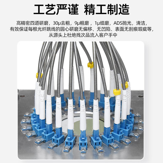 Youpuguang Telecom-grade outdoor field fiber jumper Single-mode four-core lc-sc-fc-st optical cable branch armored outdoor base station communication waterproof sun protection tail cable Field single-mode four-core LC-LC 100 meters