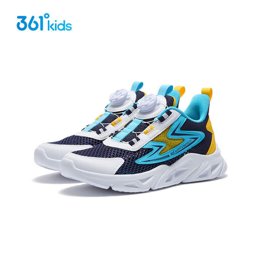361 children's shoes, children's running shoes, summer boys and girls 3-14 years old, large mesh knob running shoes, blue 36