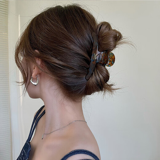 Xiang Wan Hair Clip Elegant Hair Clip Versatile Shark Clip High-end Acetic Acid Clip Hair Accessory Back of the Head Hair Clip