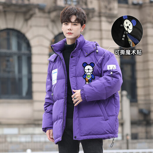 柏乐迪秋冬季13青少年棉衣外套12岁男孩中小学生羽绒棉服15大童上衣服 6198小熊绿色(加厚保暖)高品质 165 L（ 建议体重98-120斤）