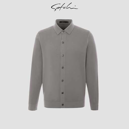 Sachi men's 24 autumn and winter new knitted casual sweater medium gray S 46