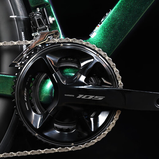 Xidesheng (XDS) Road Bicycle AD7 Fibra de carbono Breakbreaker de viento de 24 velocidades Cambio de velocidad de aceite Breen Black Warrior 105 Transformador mecánico 500 mm