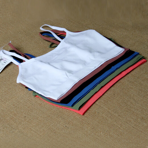 Ji Yafu without breast pads, sports underwear, bottoming straps, tube top, anti-exposure, half-length short navel-baring vest, women's cotton, black, one size fits all (good quality - high elasticity)