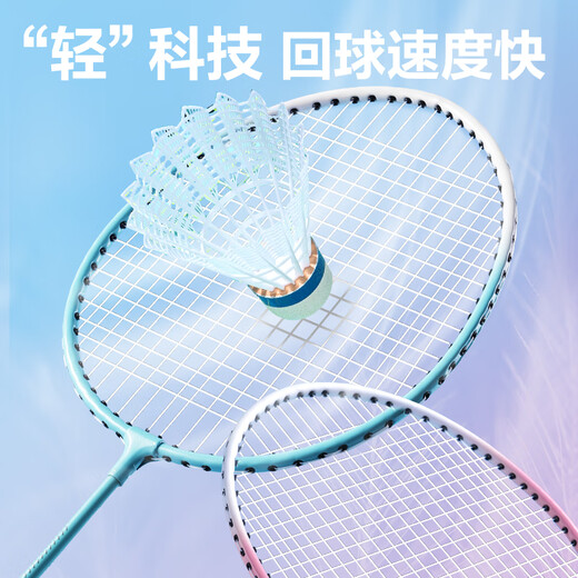 Deli youth badminton racket wear-resistant, lightweight and quality basic training badminton racket pairing