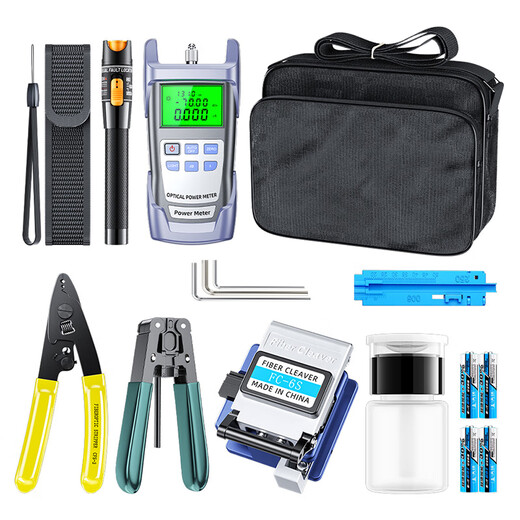 Sai Faser ftth Faserkaltgelenk Werkzeugkit Set Leder Kabel Optische Kraftmesser Rot Light Faser Schneidmesser Leder Draht Klemme Miller Zange Integrierte Maschinenfaser Fusion Faser Set Vier-teilige Kombination + Kaltanschluss