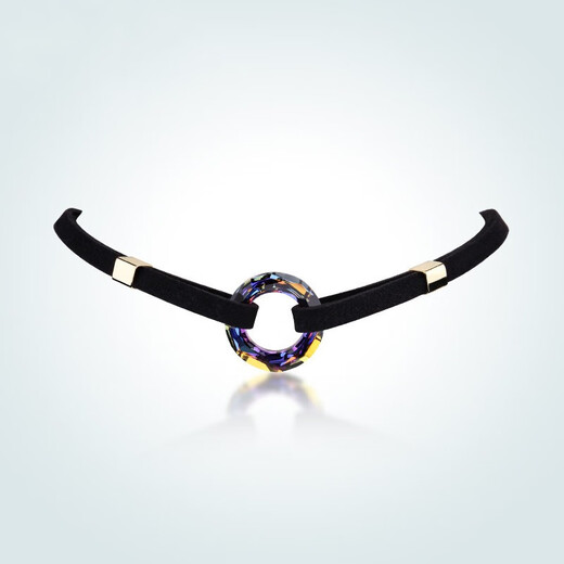 Farcoko brand necklace women's circle choker choker clavicle chain collar fashion jewelry birthday gift for girlfriend and wife colorful blue