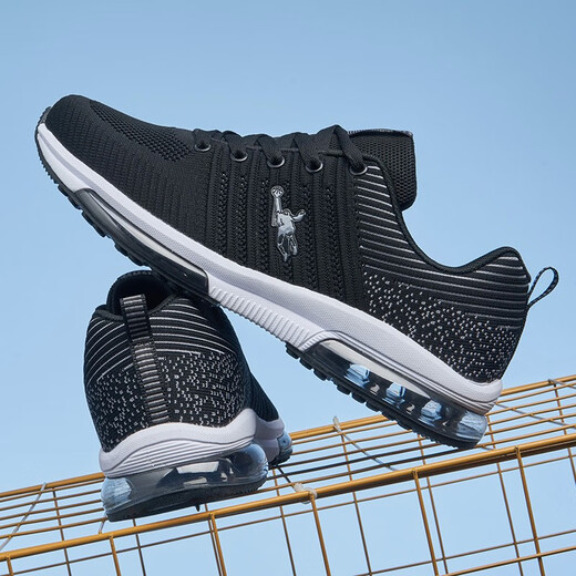 
Jordan Gran casual shoes breathable men's shoes extra large size student running shoes extra large size lightweight board shoes air cushion sports shoes men black gray 9880 size 39