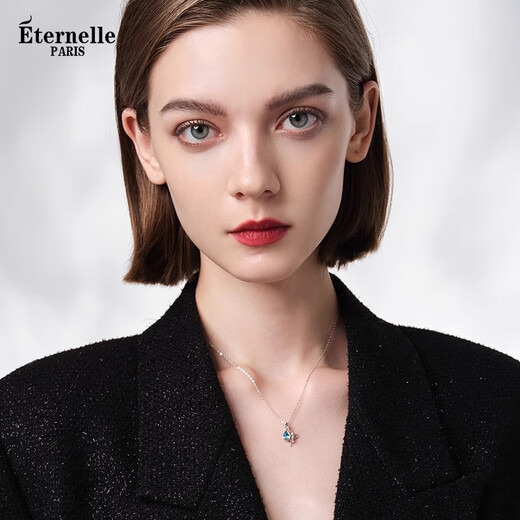 Eternelle French eternal rose necklace light luxury niche sterling silver clavicle chain women's high-end birthday gift