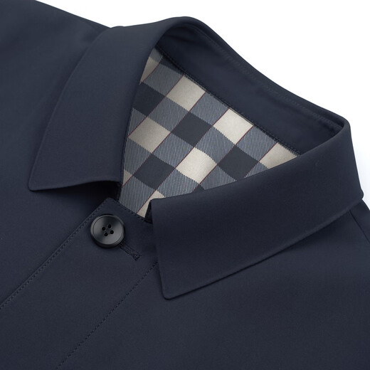 Pierre Cardin New Spring and Autumn Men's Jackets Men's Jackets Middle-aged Business Lapel Jackets Casual Jackets Executive Wear Tops Men Dark Blue L/175