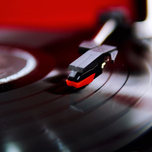 ARKROCKET Curiosity series retro Bluetooth vinyl record player suitcase audio gramophone vinyl record player American home black red