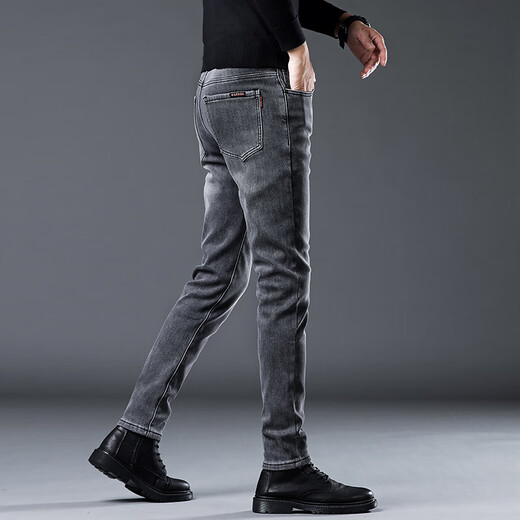 Jeep Spirit Jeans Spring and Automne New Business Business Business Elastic Casual Colters Men 1049R Gray plus 28