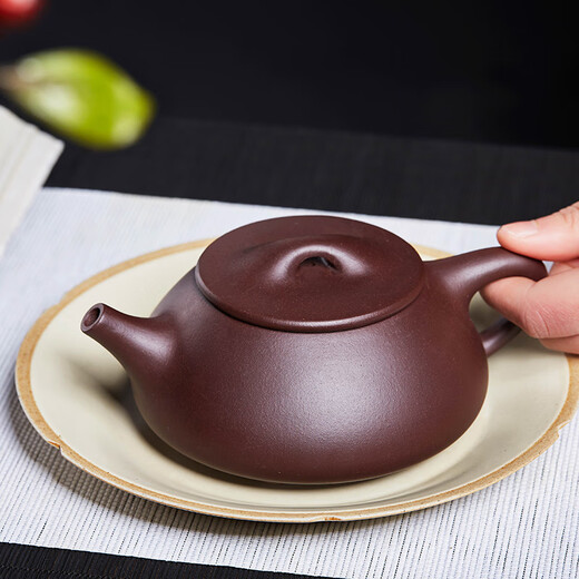 Zun Hu Yixing Zisha Pot Stone Scoop Teapot Handmade Tea Set Tea Maker Original Mineral Purple Clay Dajingzhou Stone Scoop Mid-Autumn Festival