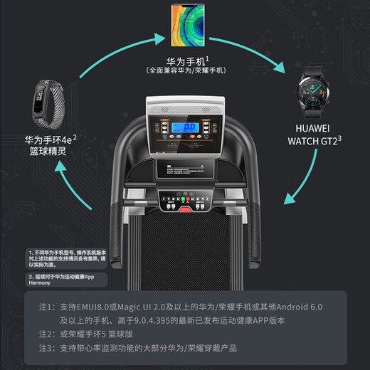 YOU MEI commercial treadmill F90 multifunctional fitness training folding noise reduction (supports HUAWEI HiLink) supports HUAWEI HiLink-blue screen single function