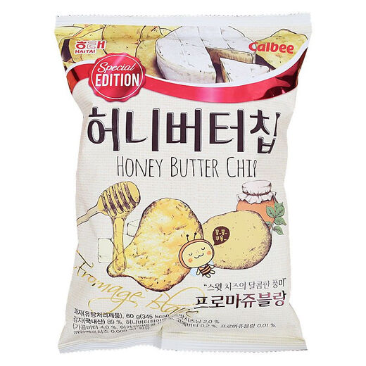 Kufa Korea imported Haitai Honey Butter Cheese Potato Chips Potato Chips Honey Cheese Flavor * 3 Bags
