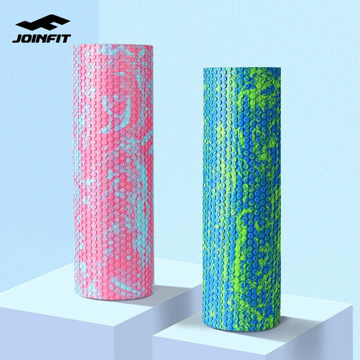 Jiyingfei foam roller muscle relaxation massage roller fitness training Pilates yoga column foam roller blue and green floating point 60cm