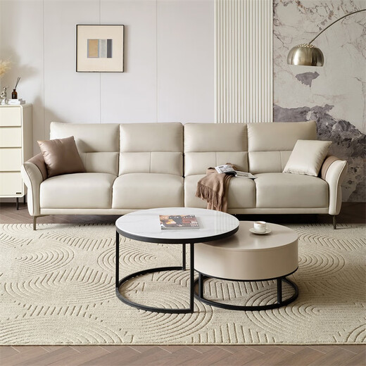 Quanyou Home Technology Fabric Sofa Living Room Small Apartment Modern Simple Inline Single-Line Sofa Household