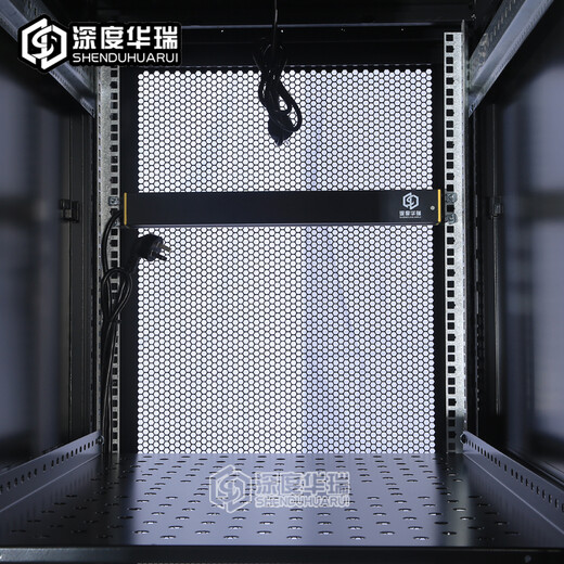 深度华瑞网络设备弱电机柜带锁 600深/宽 加厚款 适用网络交换机/UPS电源/监控 前后单开网门 WA-6622 600*600*1200 22U