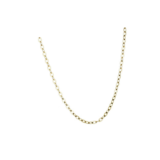 Xue Cong Korean pure 14k gold gold necklace versatile simple O-shaped plain chain naked chain sweater chain clavicle chain k pure gold necklace 42cm 1.5mm