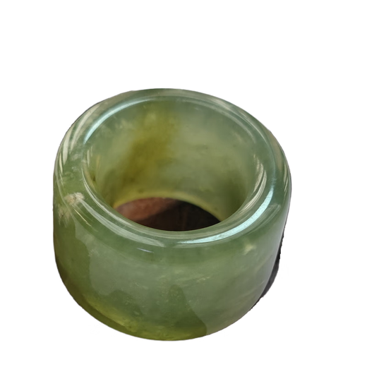 Ya Ge Boutique Jewelry Jade Xiuyan Ring Ring Handmade Jewelry Men's Literary Decoration Light Green 723 Model Inner Diameter 22.9mm Height 28mm Very