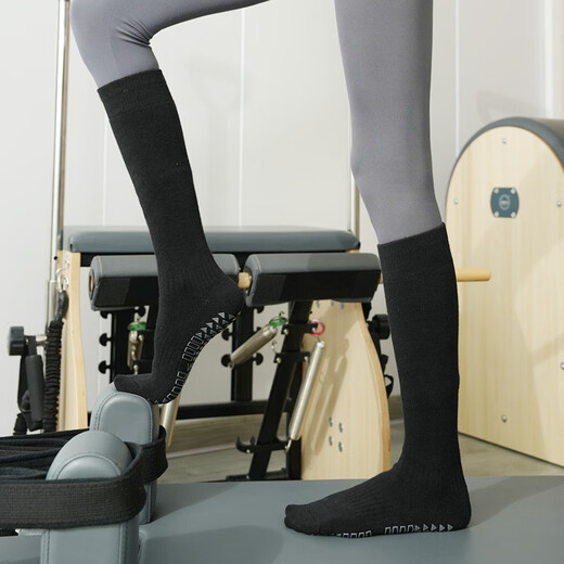 Huodiniao Autumn and Winter Pilates Socks Adult Professional Anti-Slip Socks Long-Tube Indoor Yoga Fitness Socks Women's Sports Floor Socks Choose 3 Pairs Color Contact Customer Service Remarks