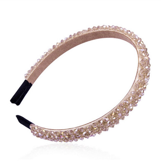 Tang Funi headband women's high-end going out headwear headband girls children's rhinestone headband face wash headband headband women 2024 new style champagne color