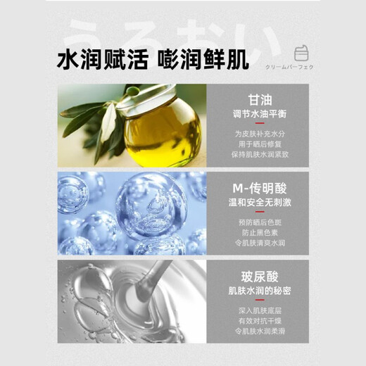 Wunuo (UNO) Japanese Multi-Effect Combination Combinación Hidratante Loción Control de aceite Hidrator Hidratando Productos de cuidado de la piel importados Originales Productos de cuidado de la piel Sunsco solar azul 80g 80G