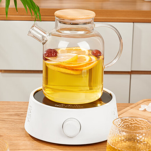 Huangsi wine kettle glass wine warmer household large-capacity brewing beer and rice wine container heating red wine kettle warm wine scalding wine kettle single pot non-electric ceramic stove 1600ml