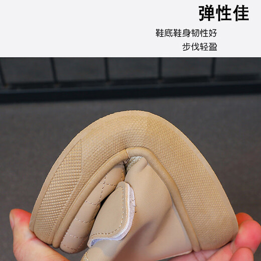 Lurang Song Baby Toddler Shoes Winter Infants and Toddlers Plus Velvet Warm Soft Sole Non-Slip Children's Cotton Shoes 0 to 3 Years Old Baby Shoes Khaki Color 25 Size 16cm Inner Length