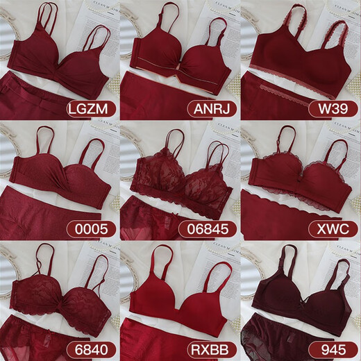 Französisch Jerrie Mock Native Jahr Unterwäsche Frauen Unterwäsche Braut Hochzeitset Koi Lucky Color Brand Spitze kleine Brüste sammeln sexy charmante BH -Cover W6630 70A = 32A