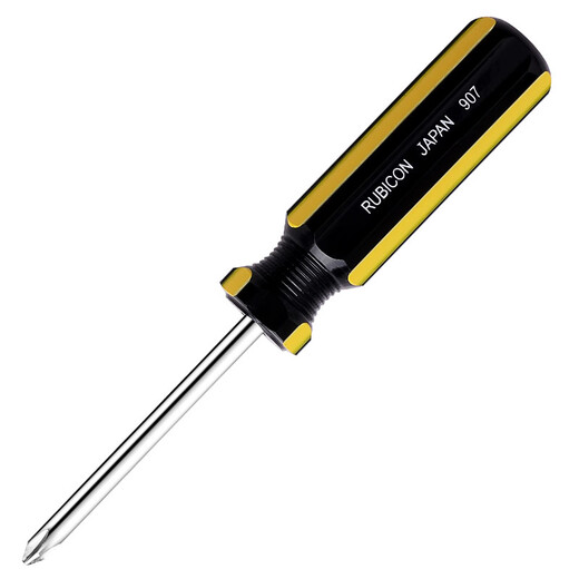 Robin Hood (RUBICON) 907-3(+) yellow and black color strip screwdriver Phillips screwdriver #2x6.0x75mm 3-inch chrome vanadium steel