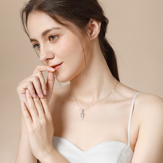 MZMZ platinum necklace for women PT950 platinum pendant jewelry birthday Chinese Valentine's Day gift for wife and girlfriend Platinum 999 platinum necklace-free engraving