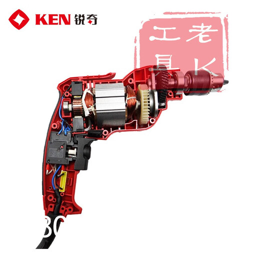 上海锐奇580W大功率6520ER工业级手电钻正反转电动螺丝刀 450W 铁夹头 (扳手式) 6630ER