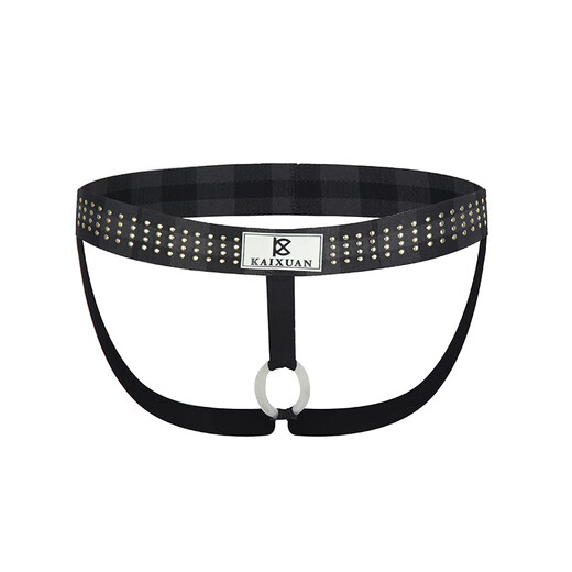 ROSELEX confidential delivery men's thong sexy double thong men's sexy underwear low waist gay night S black-KX006-SD1