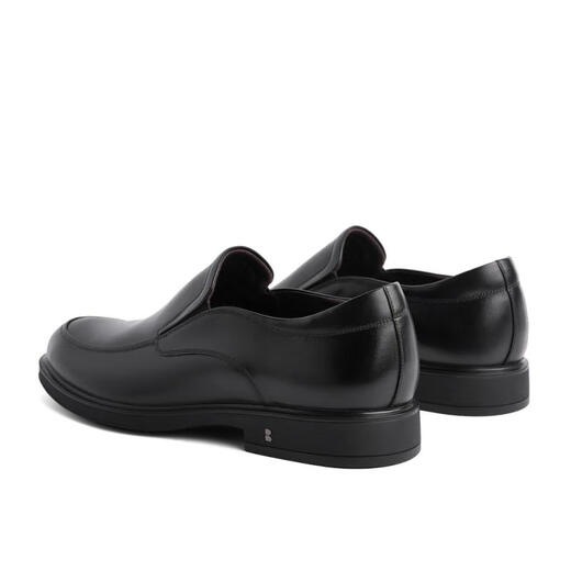 Belle black formal leather shoes men's cowhide business slip-on wedding shoes B3GK7CM1 black 39 (245mm)