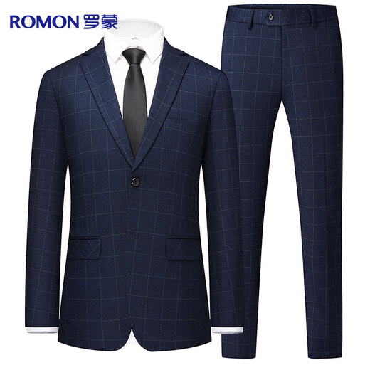 Luo Meng suit men's slim professional formal wear stretch suit suit business groom's suit wedding dress men's clothing