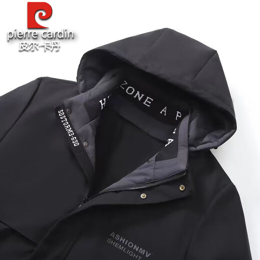 Pierre Cardin Winter Parka Men's Sheepskin Jacket with Fur Integrated Liner Jacket Warm Thickened Coat Real Wool Cotton Jacket Whole Leather Black Sheepskin Liner (Removable) 3XL Recommended Weight 150-165