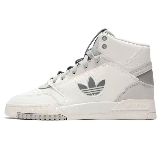 阿迪达斯（adidas）三叶草高帮板鞋女鞋2025夏季新款运动鞋DROP STEP W轻便潮流休闲 IF2694灰白 38 (235mm)