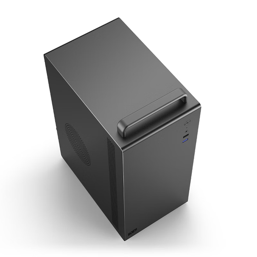 Shuoyi Sparrow V200 ordinateur de bureau matx mini étui itx blanc non latéral transparent mini petite taille étui pour ordinateur portable étui de bureau à domicile avec refroidissement par air La version à poignée noire V200 prend en charge l'alimentation ATX standard